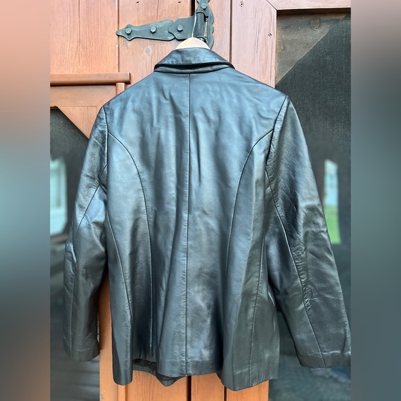 Bod & Christensen Classic Black Leather Jacket with Smooth Finish & Collar 12 - Picture 9 of 10